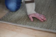 Seagrass area rug in Seashell