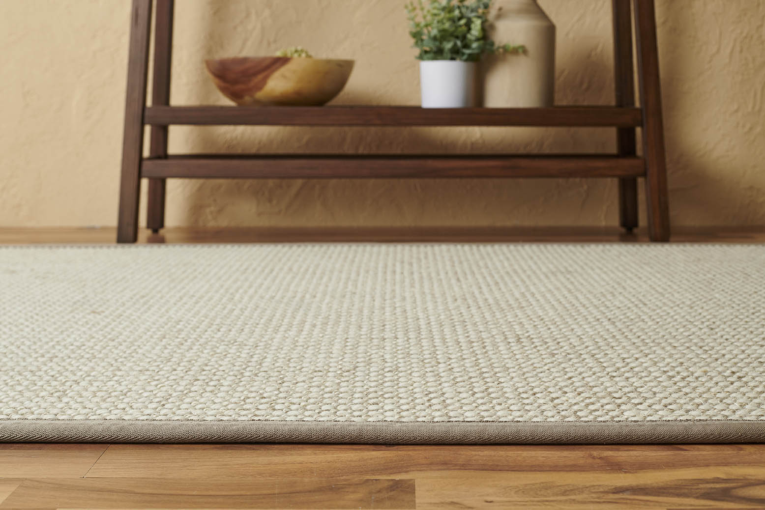 Ripple Wool Sisal Blend Rug in Natural