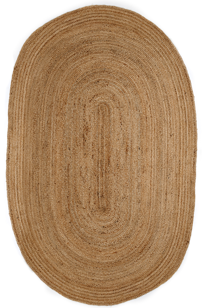 oval jute rug in tan