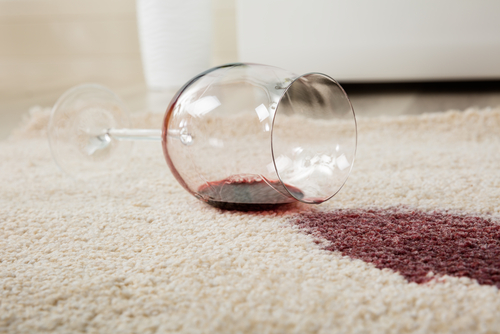 wine spill on carpet