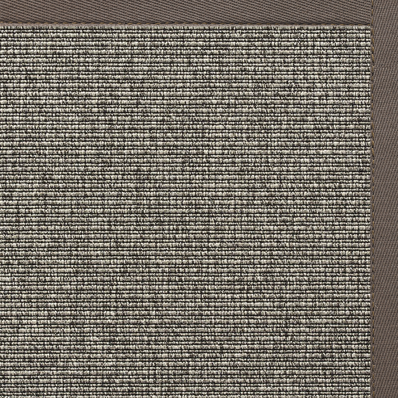 Tribeca Nylon Commercial Rugs & Carpet Collection in Granite with Narrow Cotton border in Silver Shadow