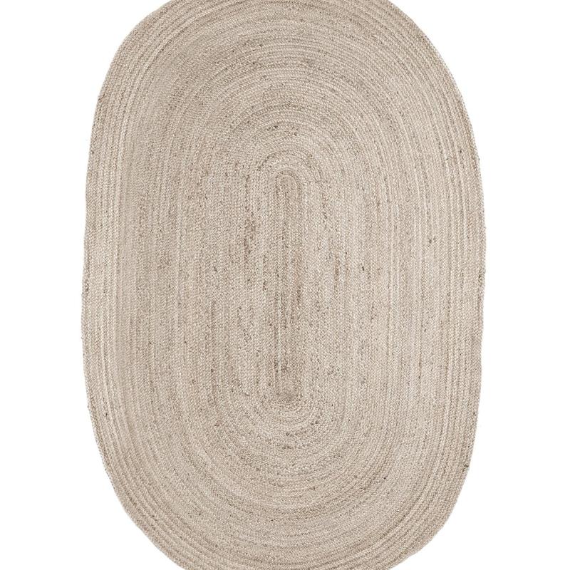 Oval Jute Rug in Ivory @ Sisal Rugs Direct