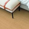 Isabela Wool Nylon Blend Soft sisal like weave in color Fawn near a bed and bench in bedroom