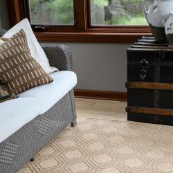 Rosarito dune sunroom custom shape rug