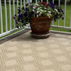 Rosarito dune patio custom shape rugs