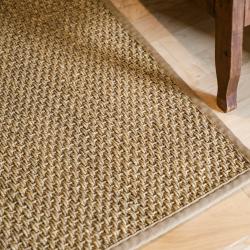 seagrass lattice room scene custom area rug and runner sustainable materials