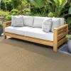 Victoria honey outdoor rug