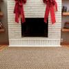 harlow sisal rug fire place custom shape