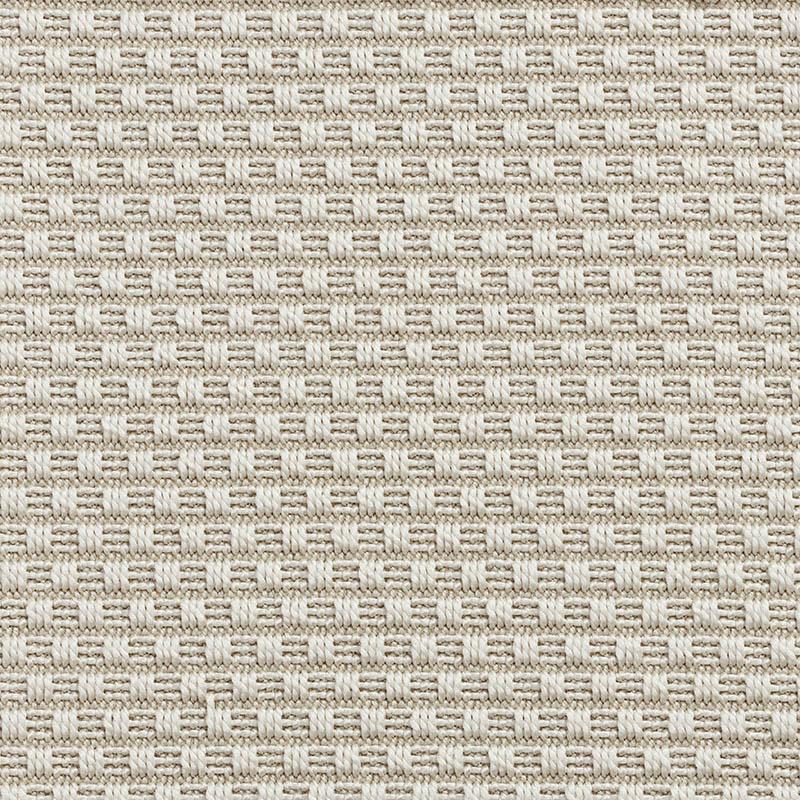 Domingo Outdoor Sisal Polypropylene Rug Collection in Frost with Narrow Cotton border in Alabaster