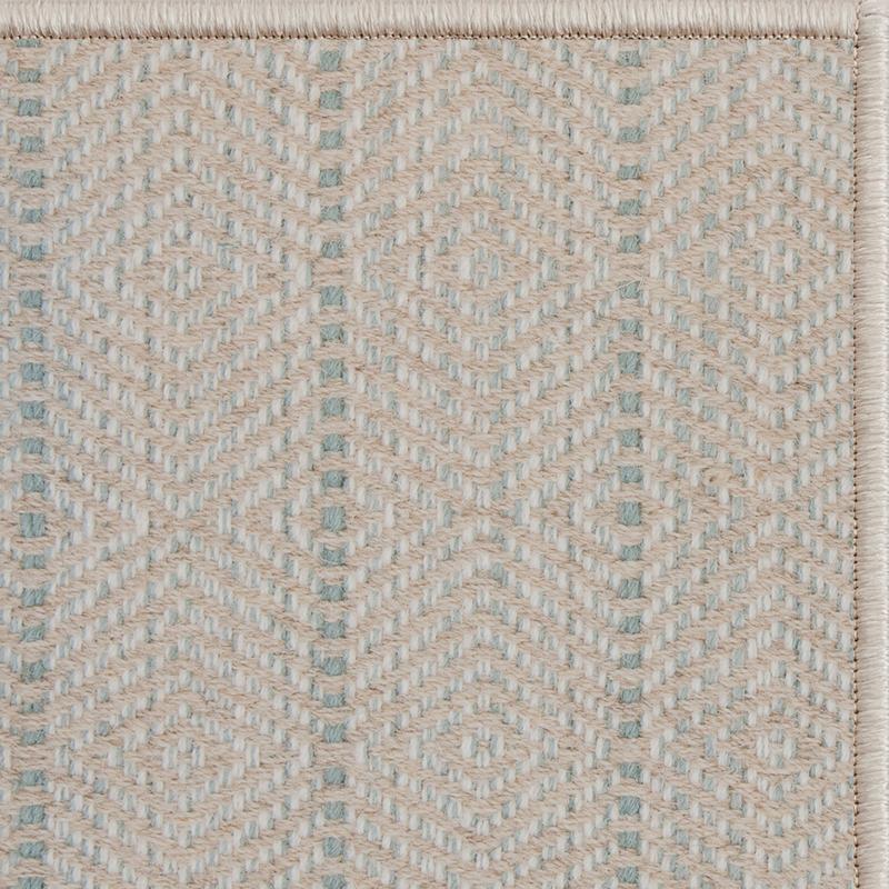 Karina Wool Rug Collection in Eucalyptus with Matching Serged Edge** border in Matching Edge