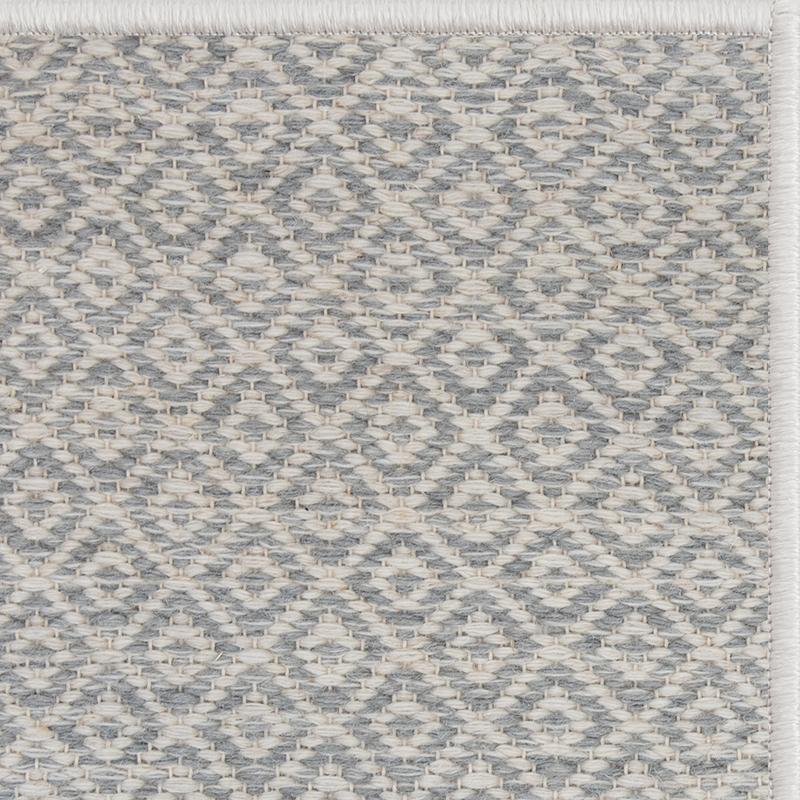 Camila Wool Rug Collection in Fog with Matching Serged Edge** border in Matching Edge