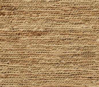 Closeup display of hemp rug fibers.
