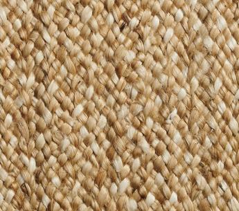 Closeup of jute rug fibers.
