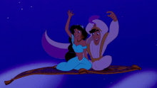 Aladdin and Jasmine on the Magic Carpet