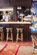 Hotel bar with sisal rugs
