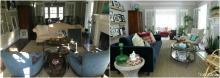 Before and After of Kellys Living Room Reno