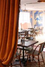 Cafe with sisal rugs