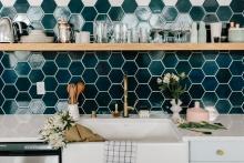 Hexagonal Kitchen Backsplash