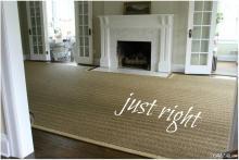 Custom seagrass rug by Kelly Elko