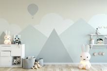 Kids' Room With Fun Mountain Decals