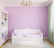 Kids' Room With Lavender Accent Wall