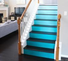 Painted Ombre Staircase