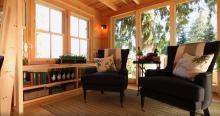 Sustainable Natural Fiber Area Rug in a Seating Area
