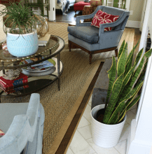 Custom Sisal Rug With Fireplace Cutout