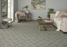 Our Heather color Morroccan Organic Trellis wool area rug. 