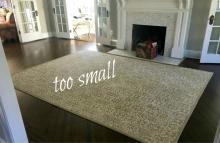 Rug is too small for the room