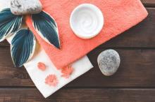 Living Coral Towels Add Warmth to Bathroom Spaces
