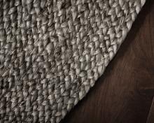 Close-Up of a Gray Jute Rug