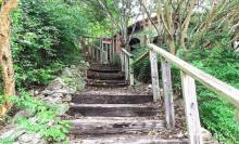 old stairway entrance to the house