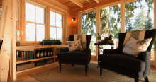 seagrass area rug in treehouse