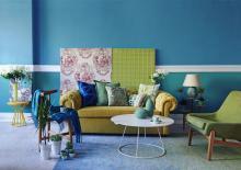 colorful room scene for spring decorating