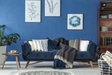 special blue living room