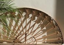 vintage half round cast iron trellis